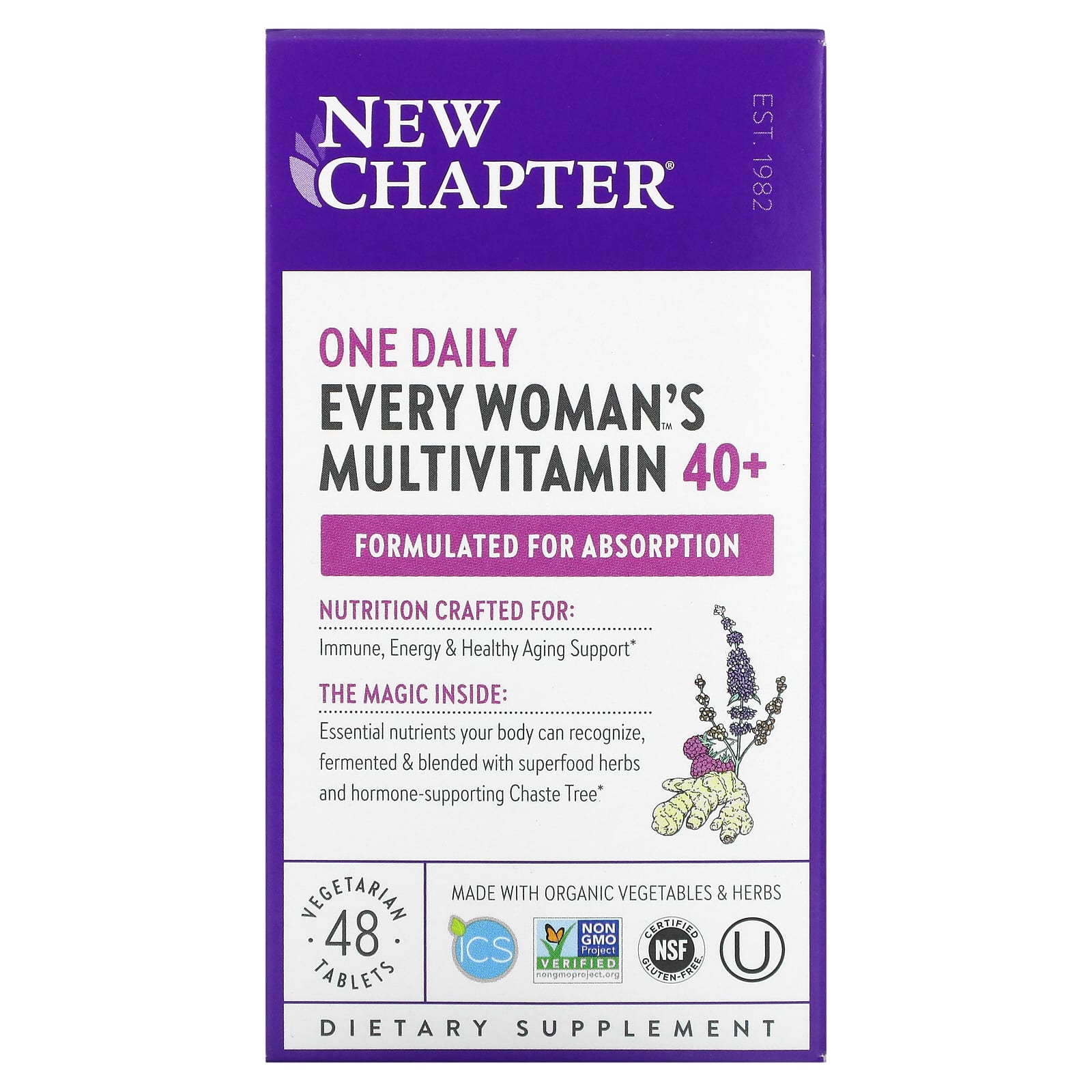 New Chapter, Every Womans One Daily 40+, 48 Tablets UPC 727783003669 | HiLife Vitamins